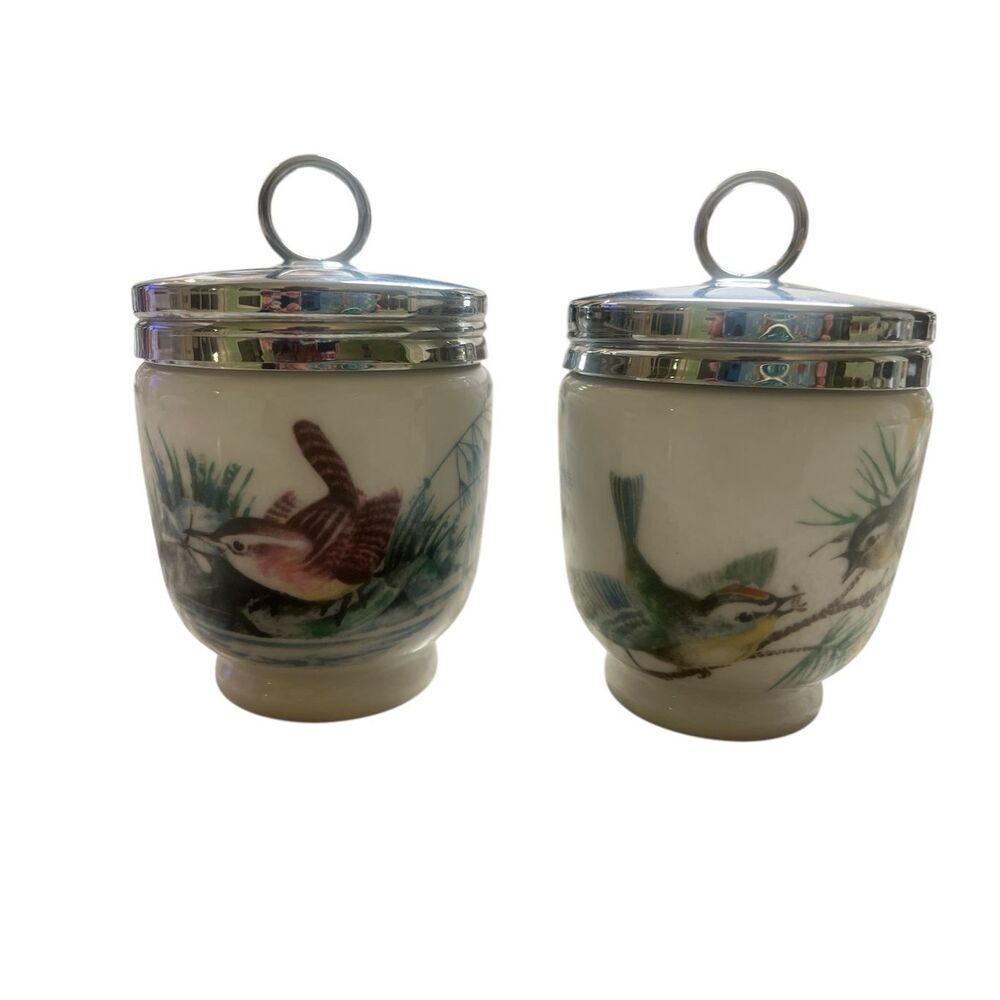 Vintage Royal Worchester porcelain egg coddlers made in Engjand